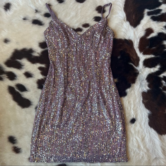 rose gold lavender slip dress - Picture 2 of 4